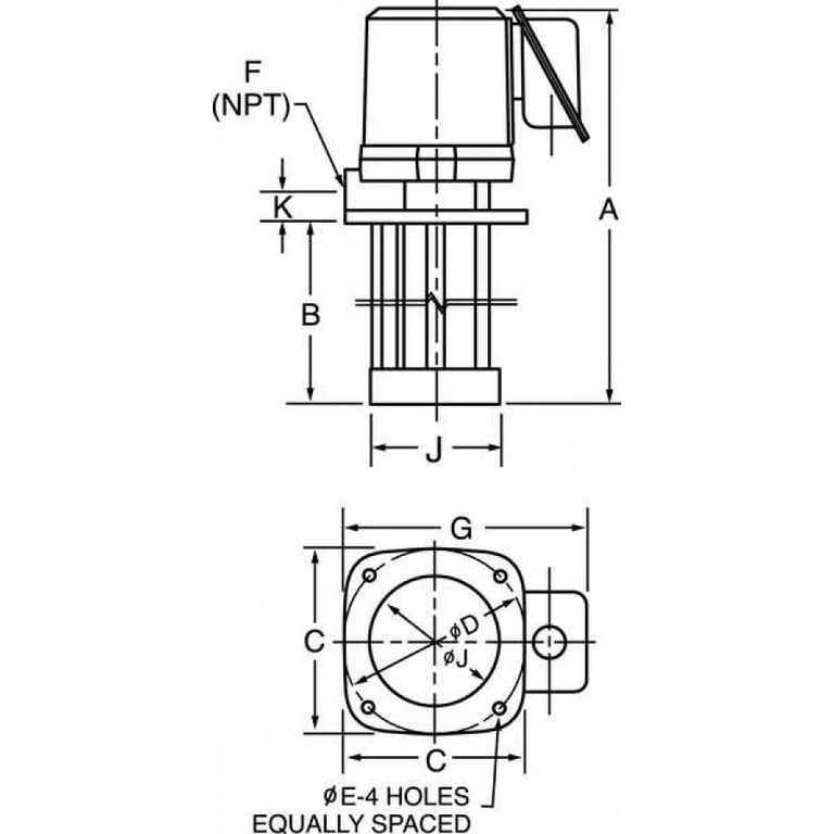 1/8 HP 3GRV6 Dayton Oil Coolant Pump 3Ph 230/460V 1/8 HP 3GRV6 Dayton Oil Coolant Pump 3Ph 230/460V
